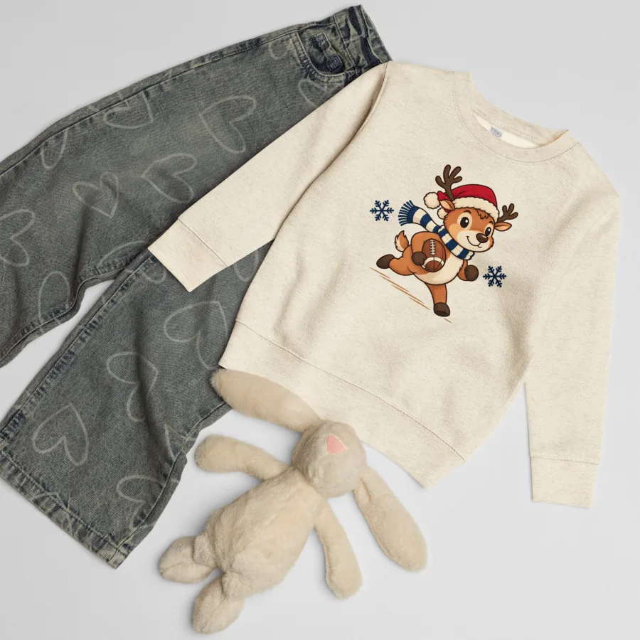 Dasher Reindeer Kids Sweatshirt, view 4