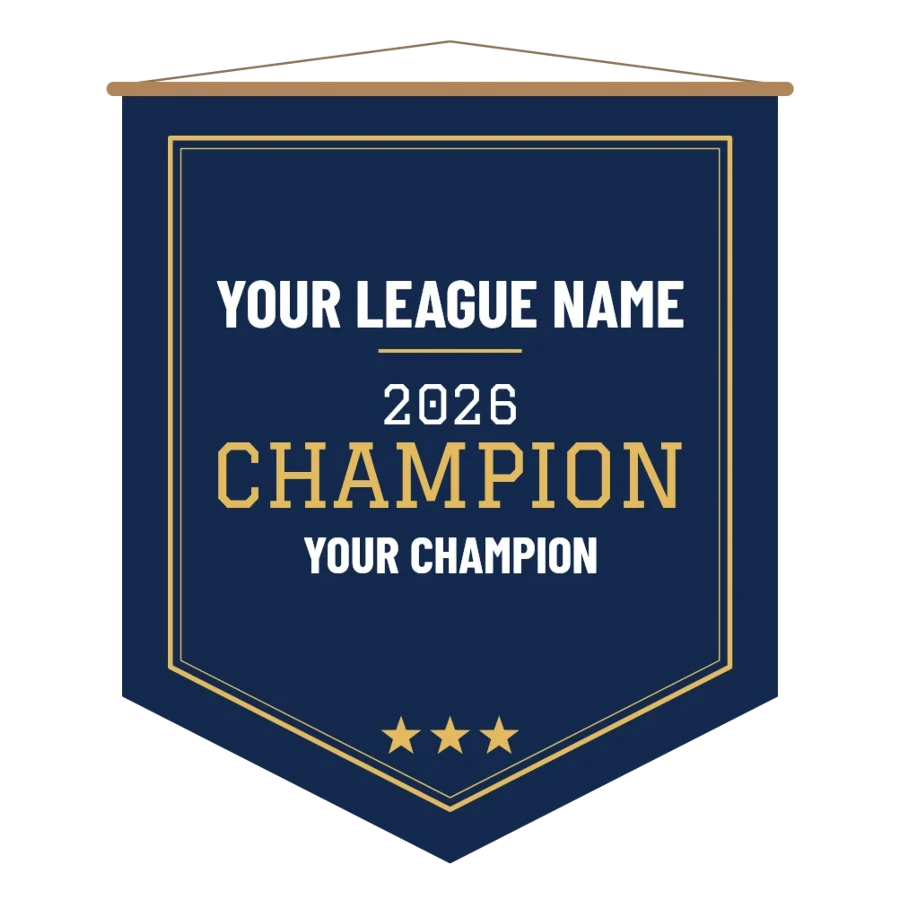 Custom League Champion Pennant