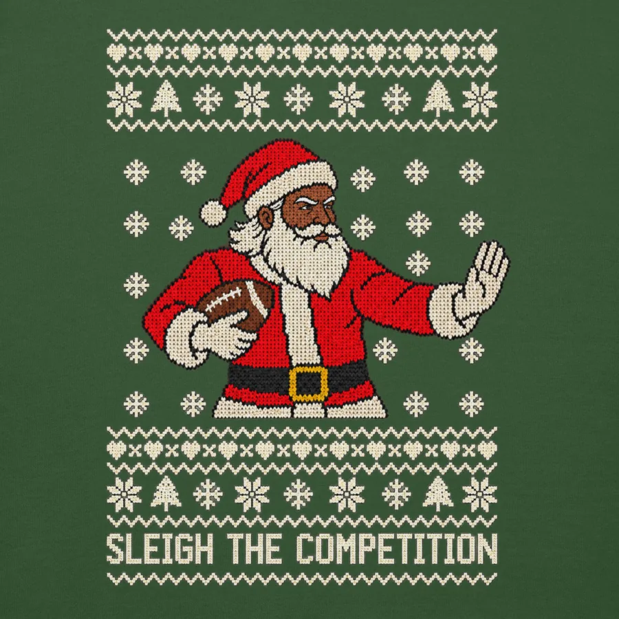 Sleigh The Competition Sweatshirt (Black Santa), view 4