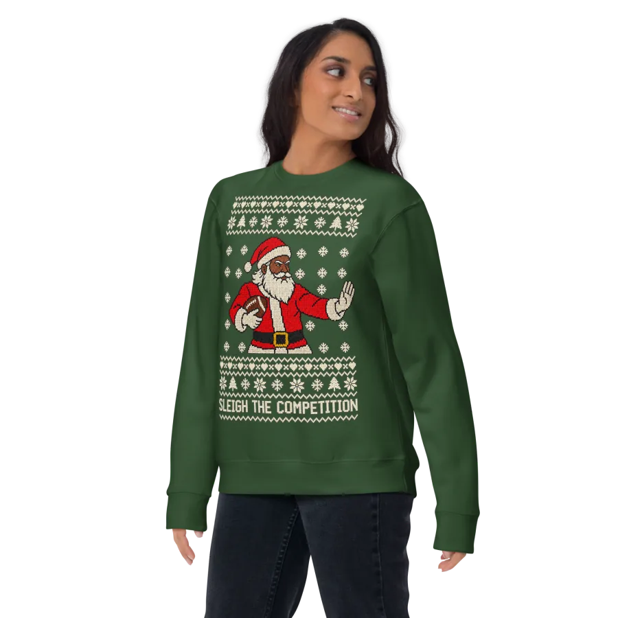 Sleigh The Competition Sweatshirt (Black Santa), view 2