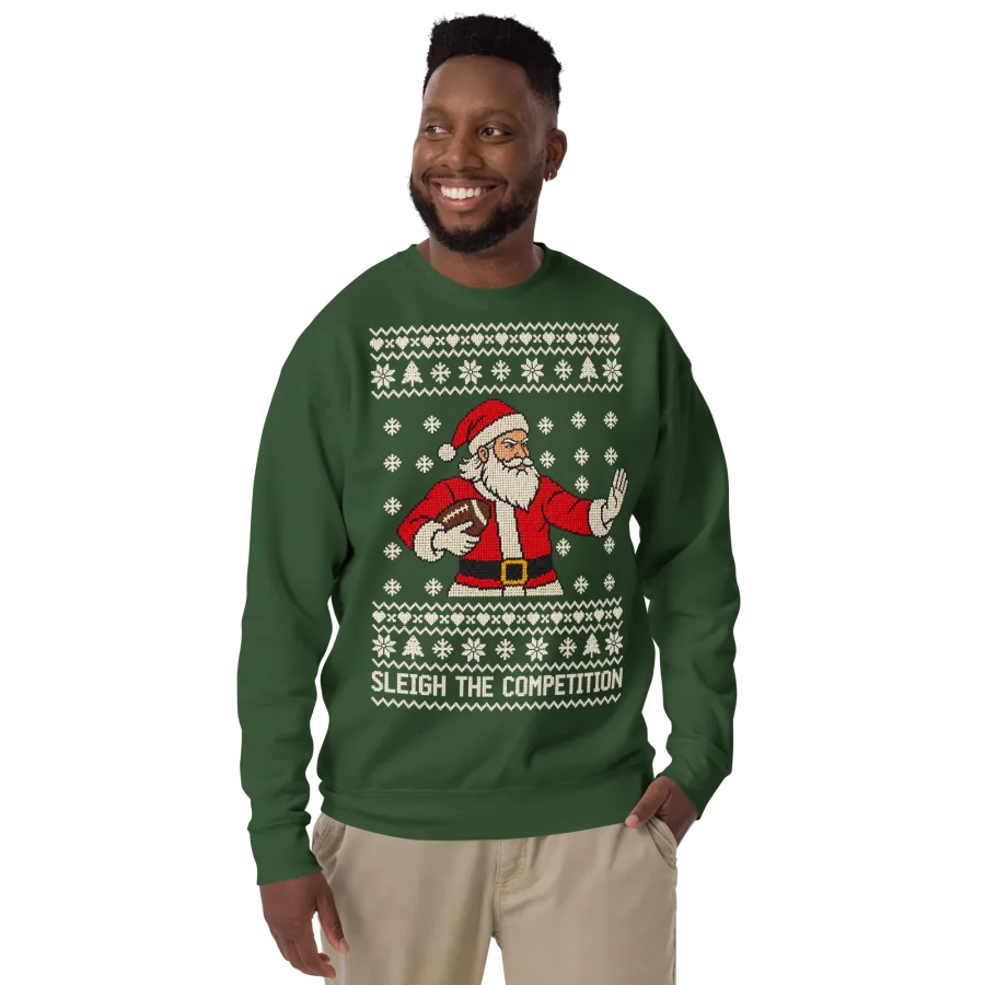 Sleigh The Competition Sweatshirt (White Santa), view 3